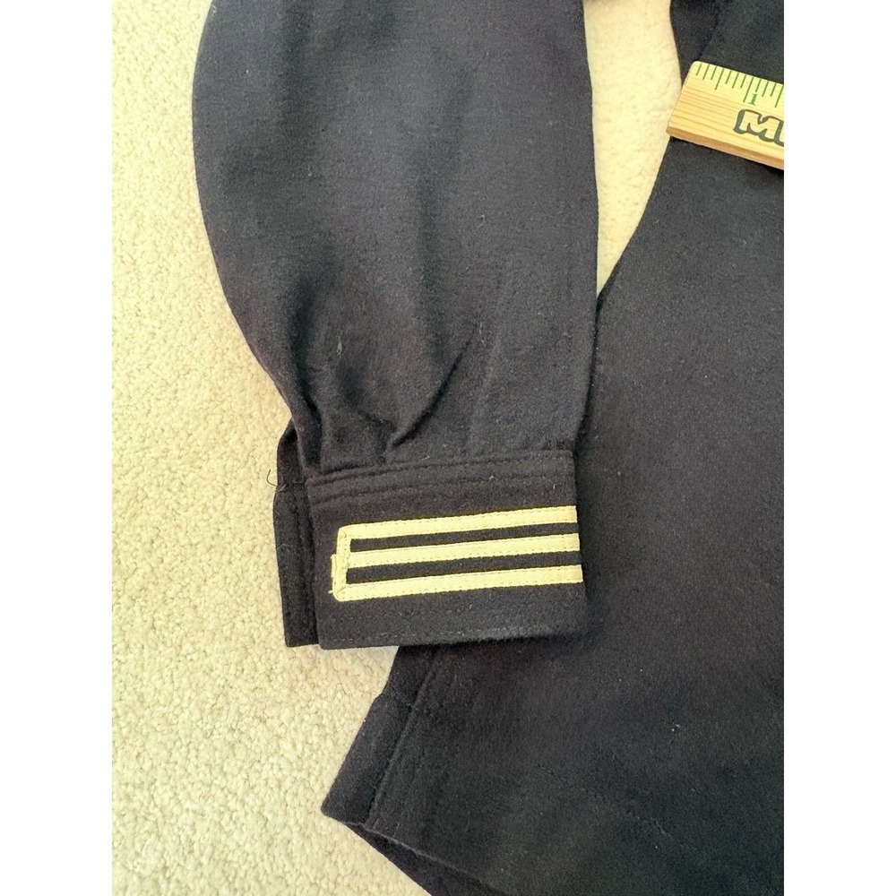 Vintage 60s US Navy USS Wasp Wool Jumper Shirt 38R Cracker Jack Sailor Uniform - Picture 4 of 9